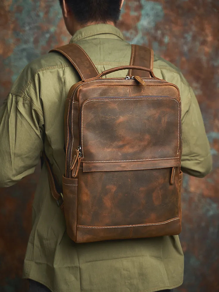 brown nomads genuine leather laptop bag